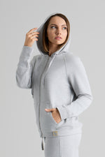 Evelyn Zip Up Hoodie / Heather Gray