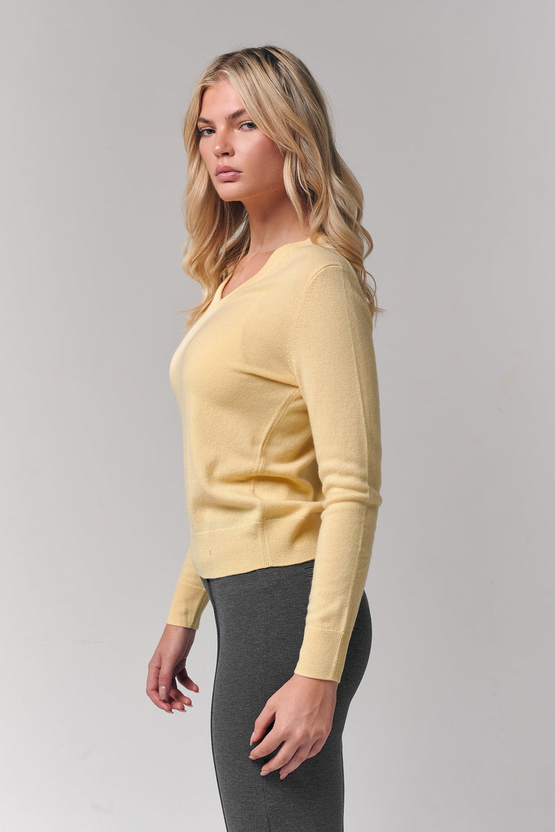 Mongolian Cashmere V-Neck Sweater