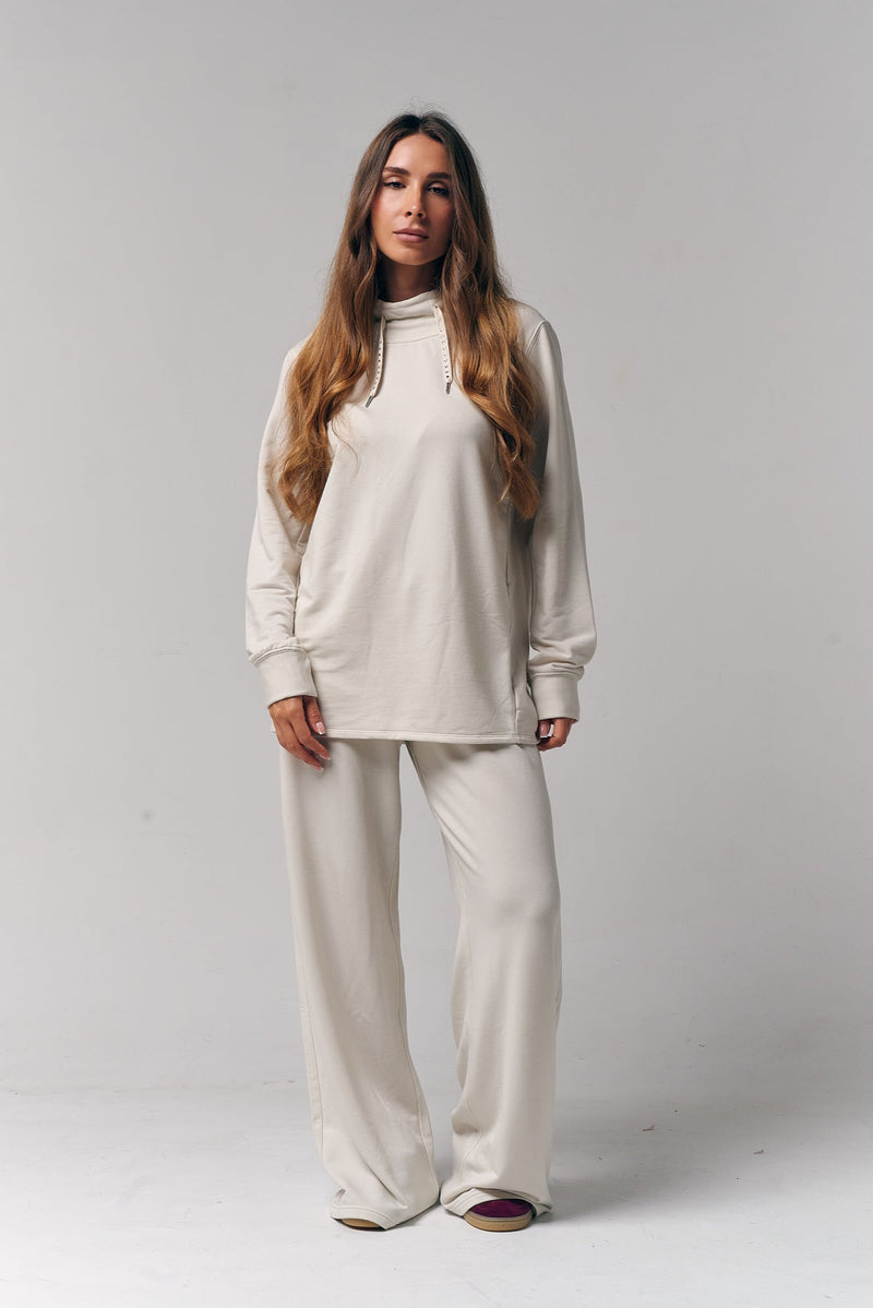 Mock Neck Pullover / Off-White