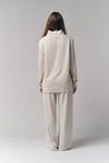 Mock Neck Pullover / Off-White