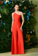 Asymmetrical Strapless Jumpsuit