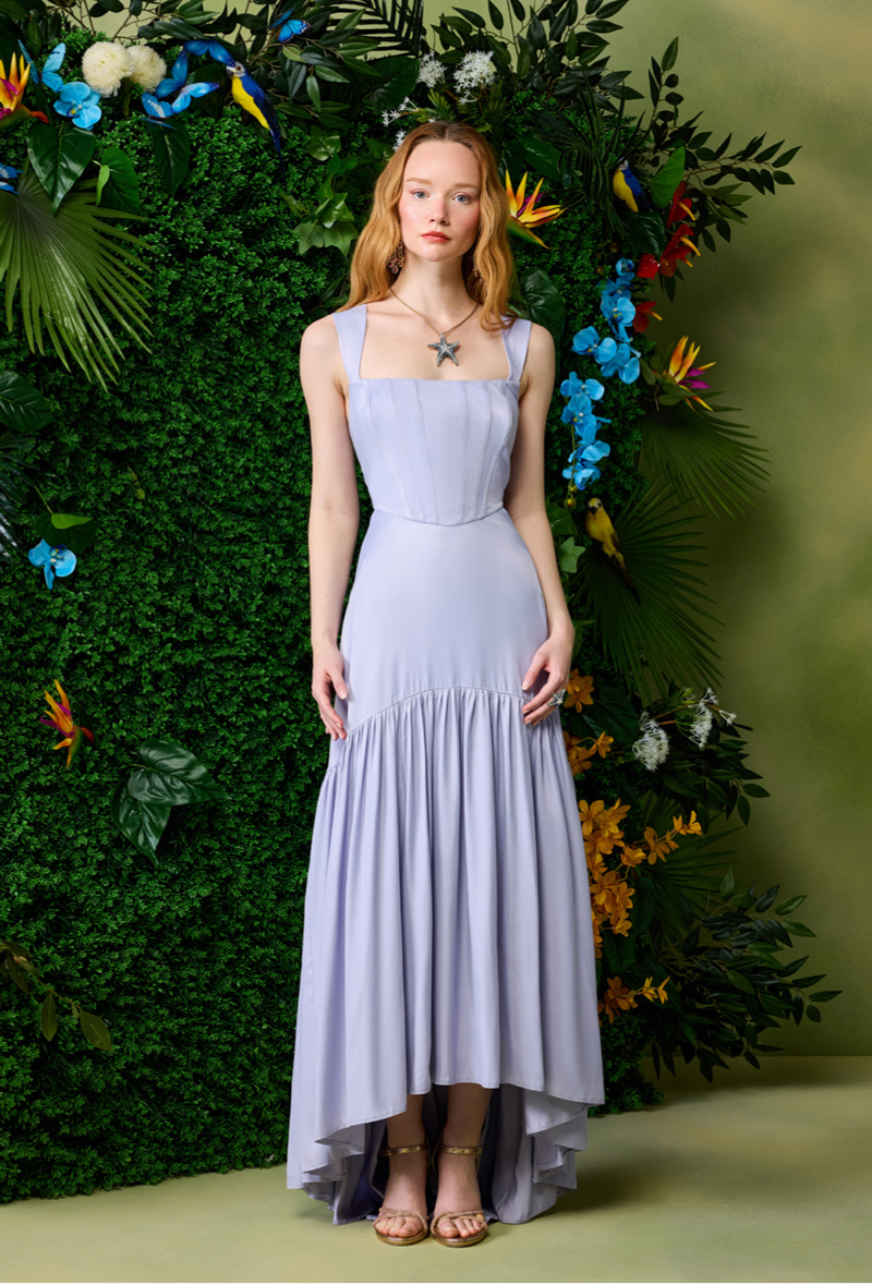 Silk Strap Maxi Dress