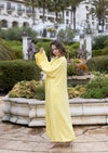 Embellished Abaya Kaftan " Lemon "