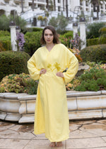 Embellished Abaya Kaftan " Lemon "