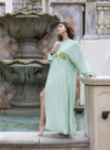 Embellished Abaya Kaftan " Mint "