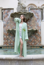 Embellished Abaya Kaftan " Mint "