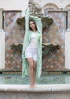 Embellished Abaya Kaftan " Mint "