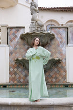 Embellished Abaya Kaftan " Mint "