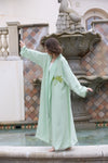 Embellished Abaya Kaftan " Mint "