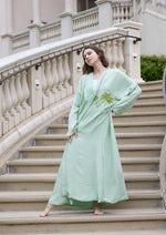 Embellished Abaya Kaftan " Mint "