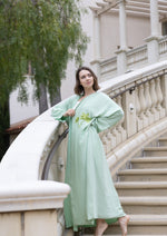 Embellished Abaya Kaftan " Mint "