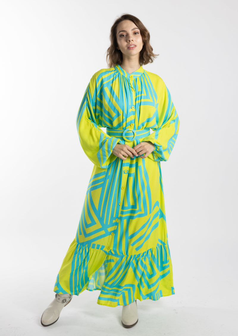 Laia Dress " Neon Green "